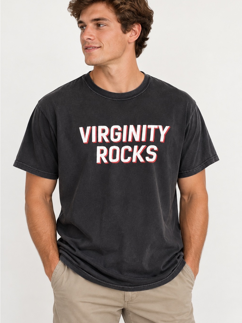 Danny Duncan Virginity Rocks T-Shirt Men’s L Black Graphic Tee